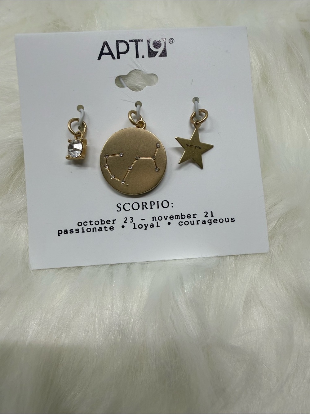 Apt. 9 Gold Scorpio Zodiac Charm Set